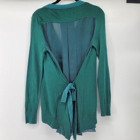 Anthro Knitted & Knotted Womens Angora and Silk Hunter Grn Button Down Cardigan - Picture 10 of 10